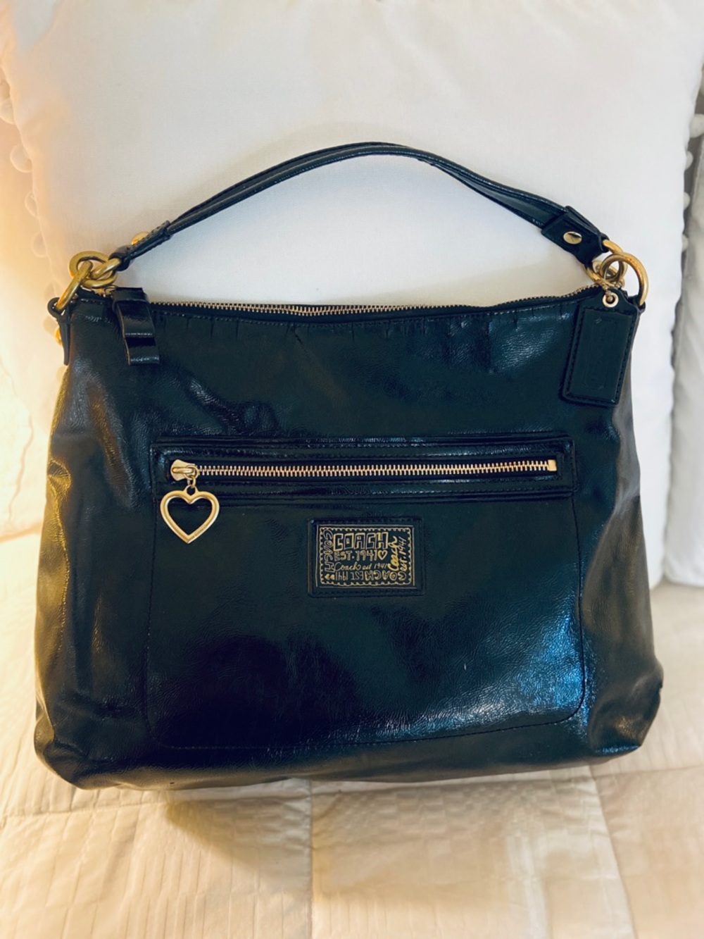 COACH Poppy Daisy Liquid Glass Hobo Patent Leather
Bag No. G1269-F20108